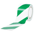 Green/White Striped Vinyl Safety Tape, 48/Case Z9795