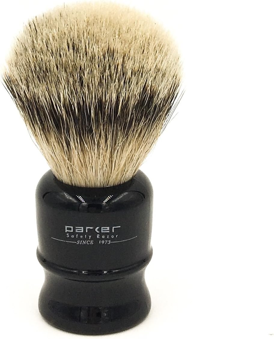 100% Silvertip Travel Shave Brush with Case, Black, Pack of 2 T4121