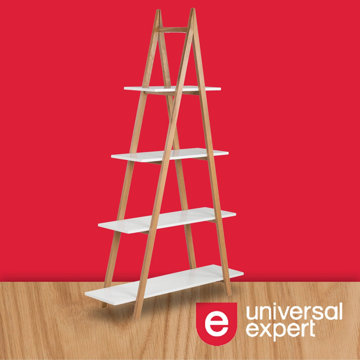 Oak/White Ladder Bookshelf B259415