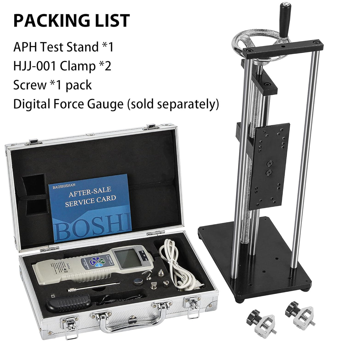 Digital Force Gauge Push Pull Gauge with Output Function, LCD Backlit Display, Metal Enclosures I186