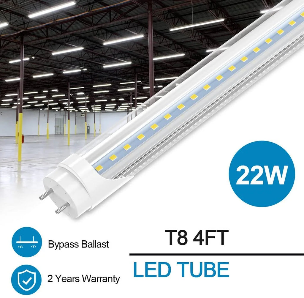 25-Pack 4ft LED Tube Light Bulbs, 6000K Cool White, 2400 Lumens C33020