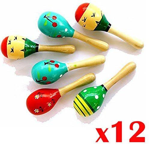 Mini Wooden Maracas (Pack of 12) W844660