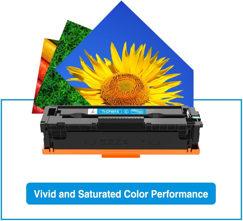 4-Pack Toner Cartridge for HP 201A 201X CF400X CF400A Color Pro MFP M277dw M252dw M277c6 CF401X CF402X CF403X M252 M277 Printer (Black Cyan Yellow Magenta) U7513