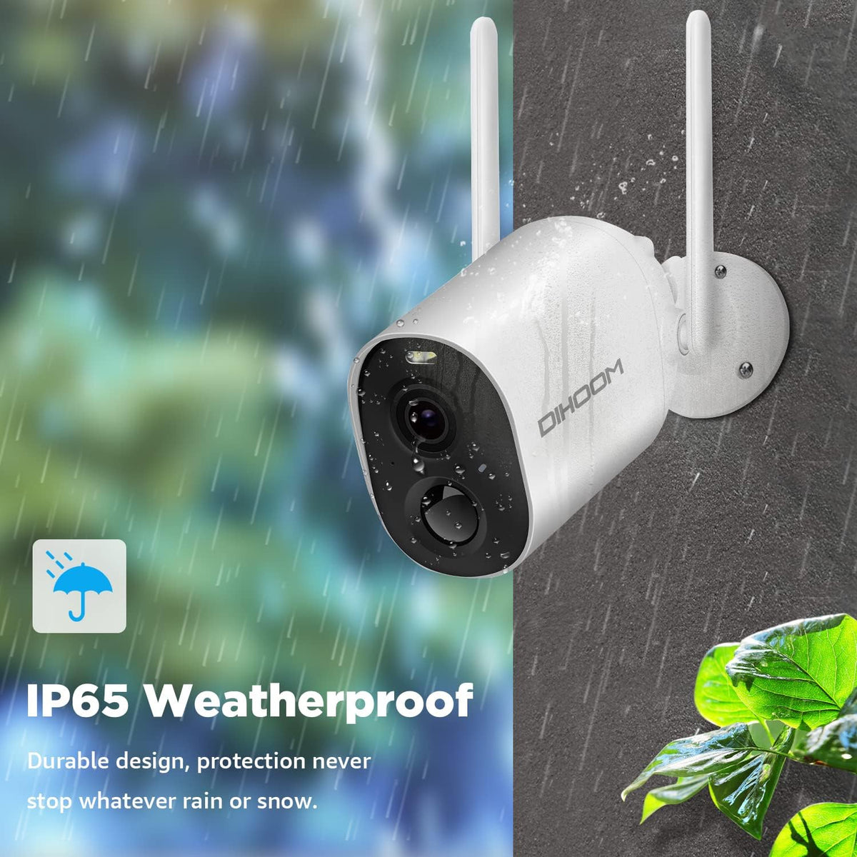 Rechargeable Battery Powered Security Camera with Color Night Vision E938002