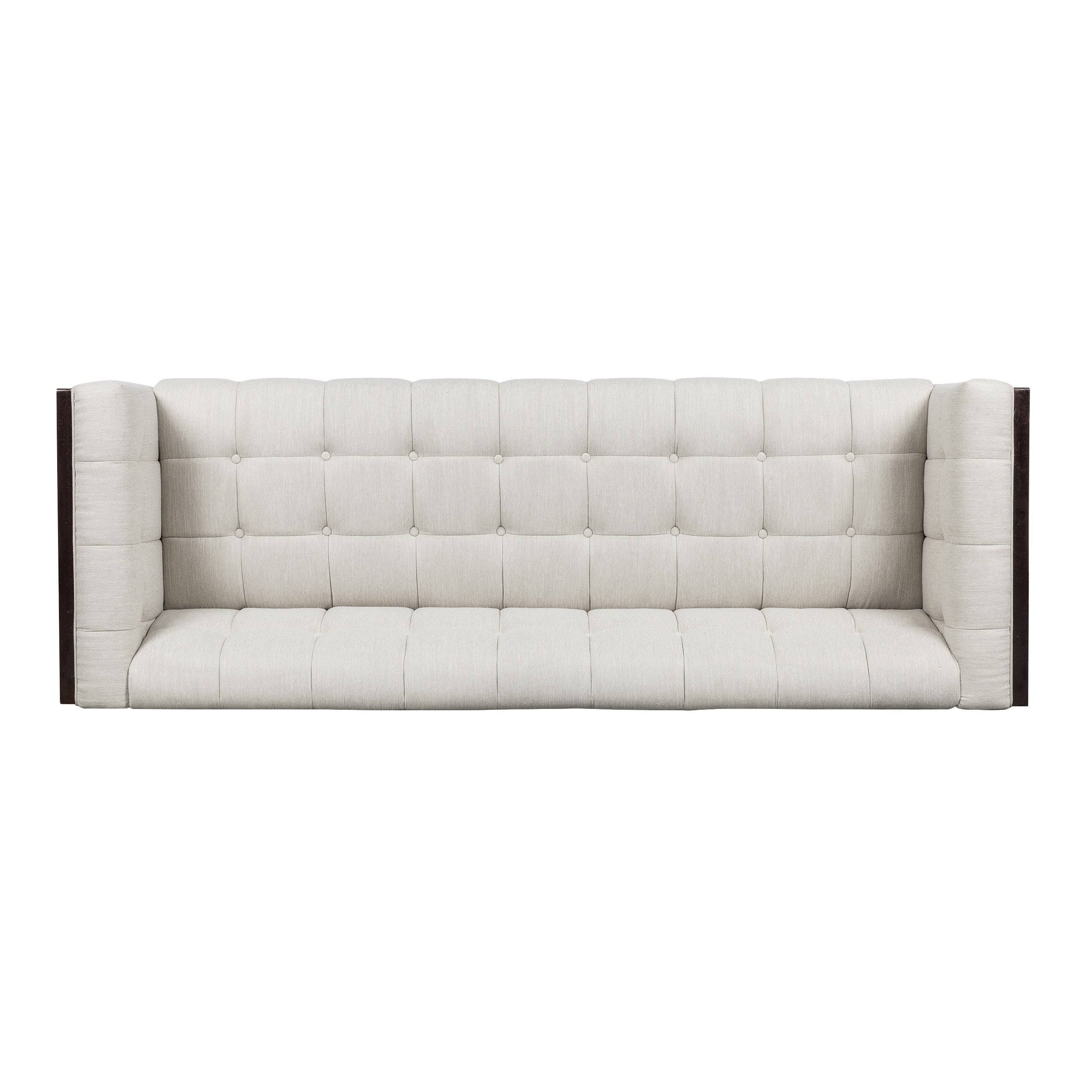 Tufted 3 Seater Sofa Beige/Brown N385