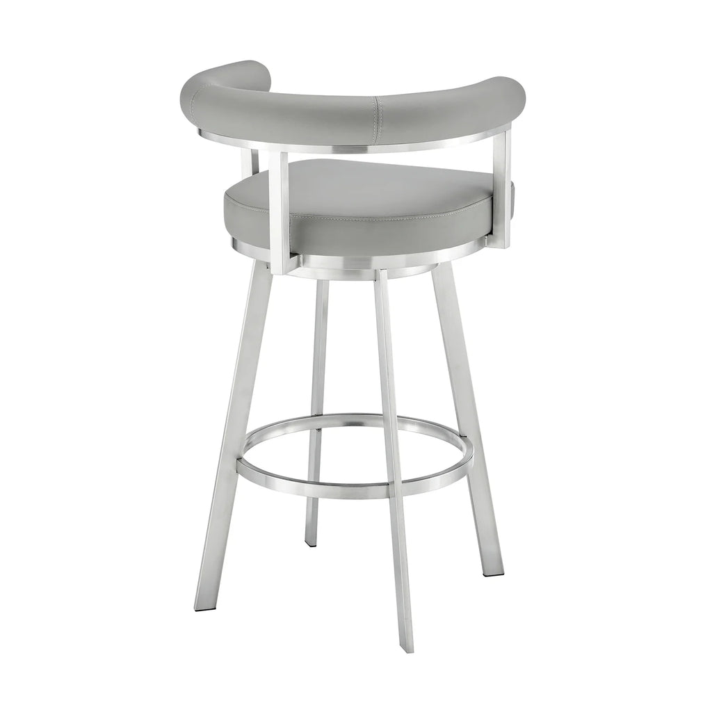 26" Swivel Counter Stool in Gray/Chrome E99894