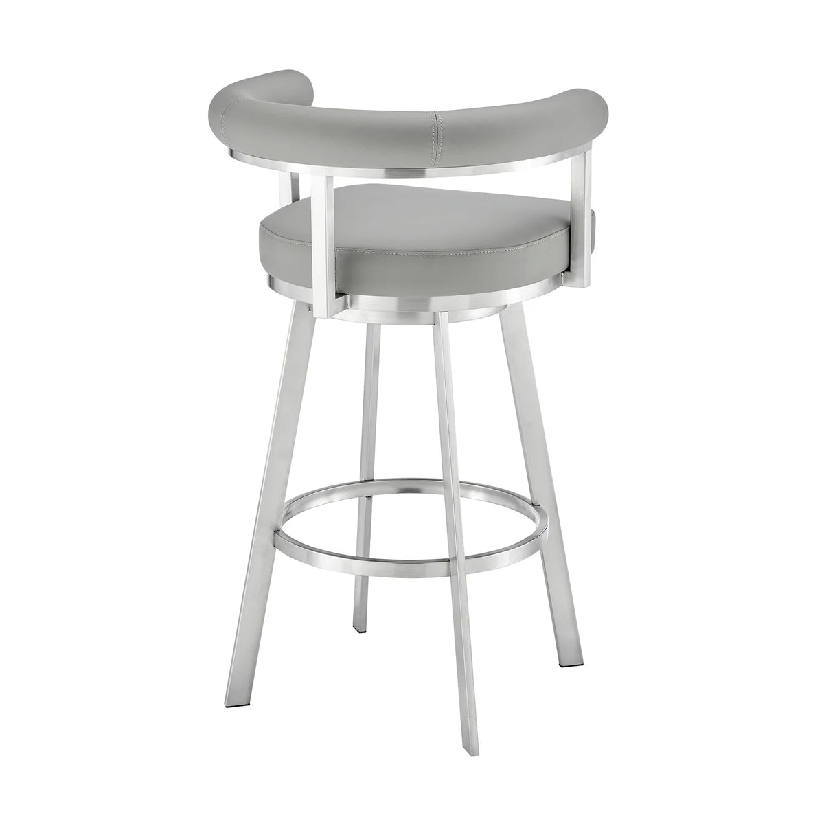 26" Swivel Counter Stool in Gray/Chrome E99894