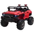 Red 12V Kids Electric 2-Seater Ride on Police Car SUV Truck Toy with Parental Remote Control V36517