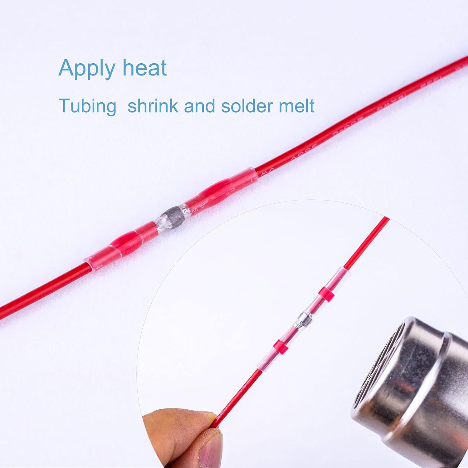 300 pcs Solder Seal Wire Connectors Kit, 26-10 AWG, Heat Shrink Butt Connectors H389