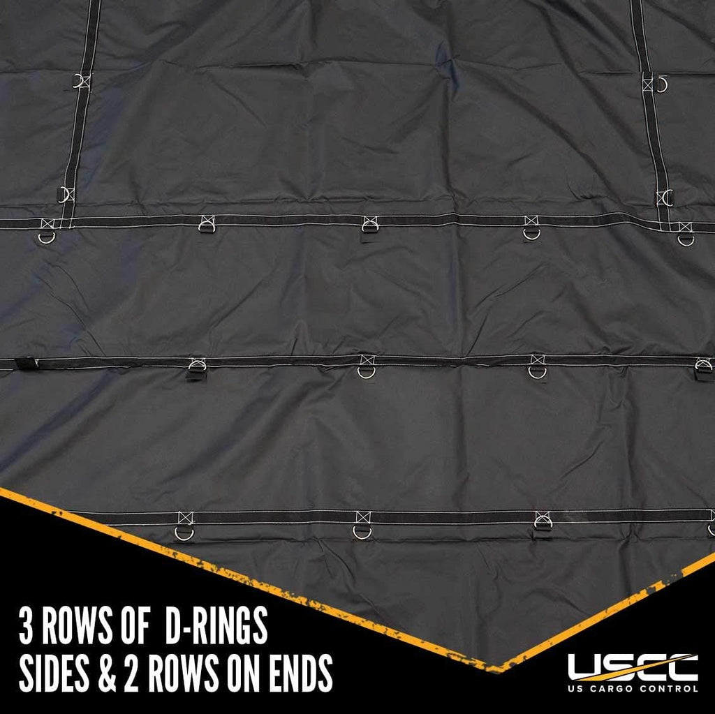 Lightweight Steel Tarp - 20 Foot x 16 Foot Flatbed Tarp - 14 Ounce PVC-Coated Polyester Waterproof Material I1475