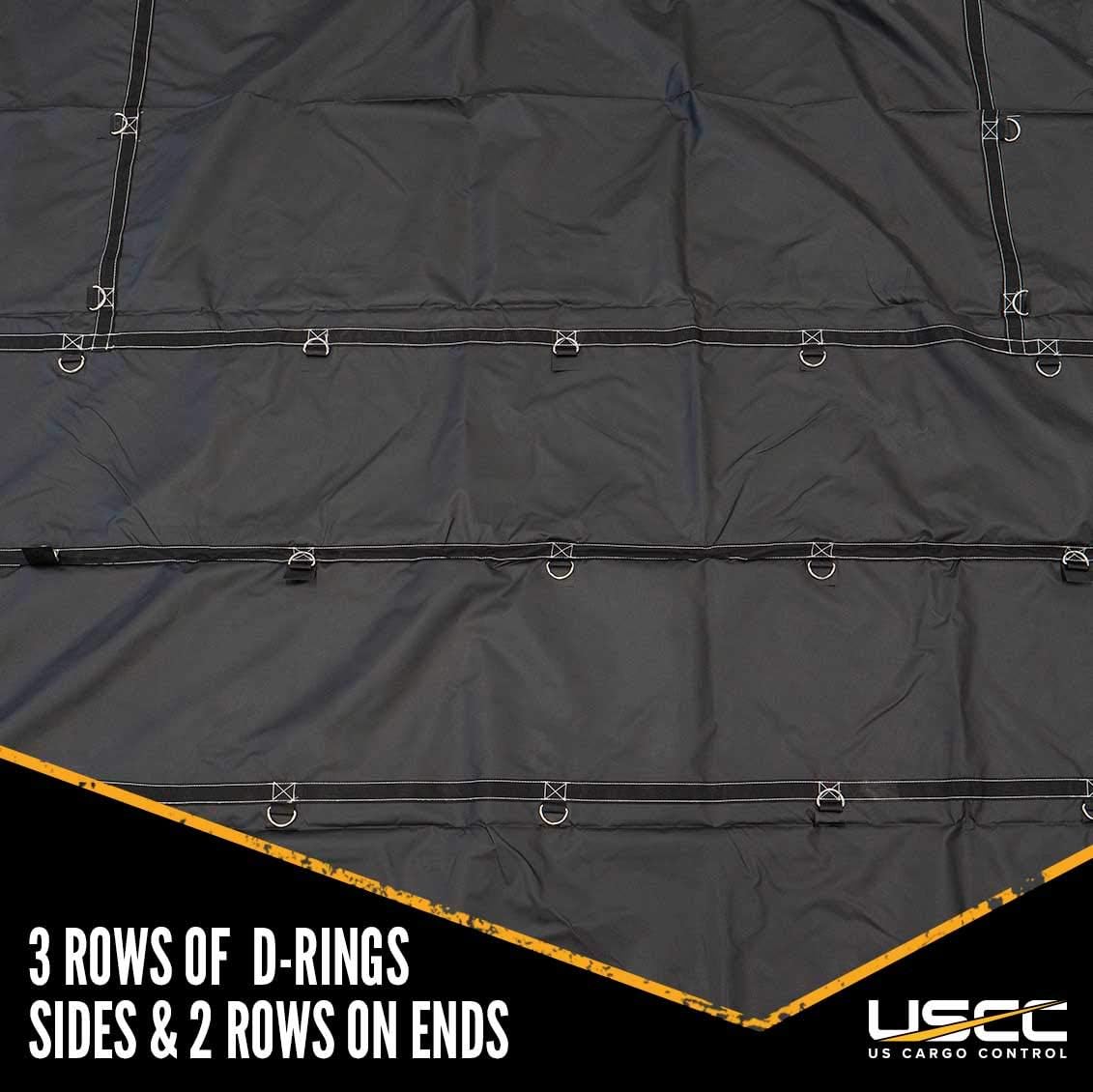 Lightweight Steel Tarp - 20 Foot x 16 Foot Flatbed Tarp - 14 Ounce PVC-Coated Polyester Waterproof Material I1475