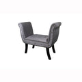 Gray Nail Head Stud Arm Roll Bench M3850