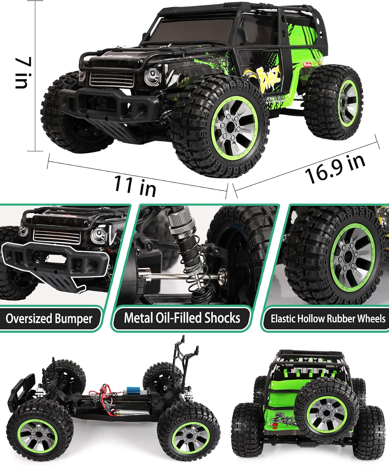 1:10 Scale 4WD All Terrain RC Car with 2.4 GHz Remote Control O582857