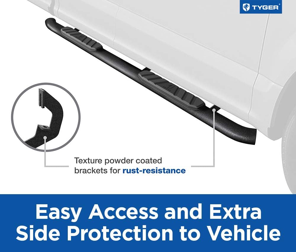 Textured Black Side Step Nerf Bars K8803