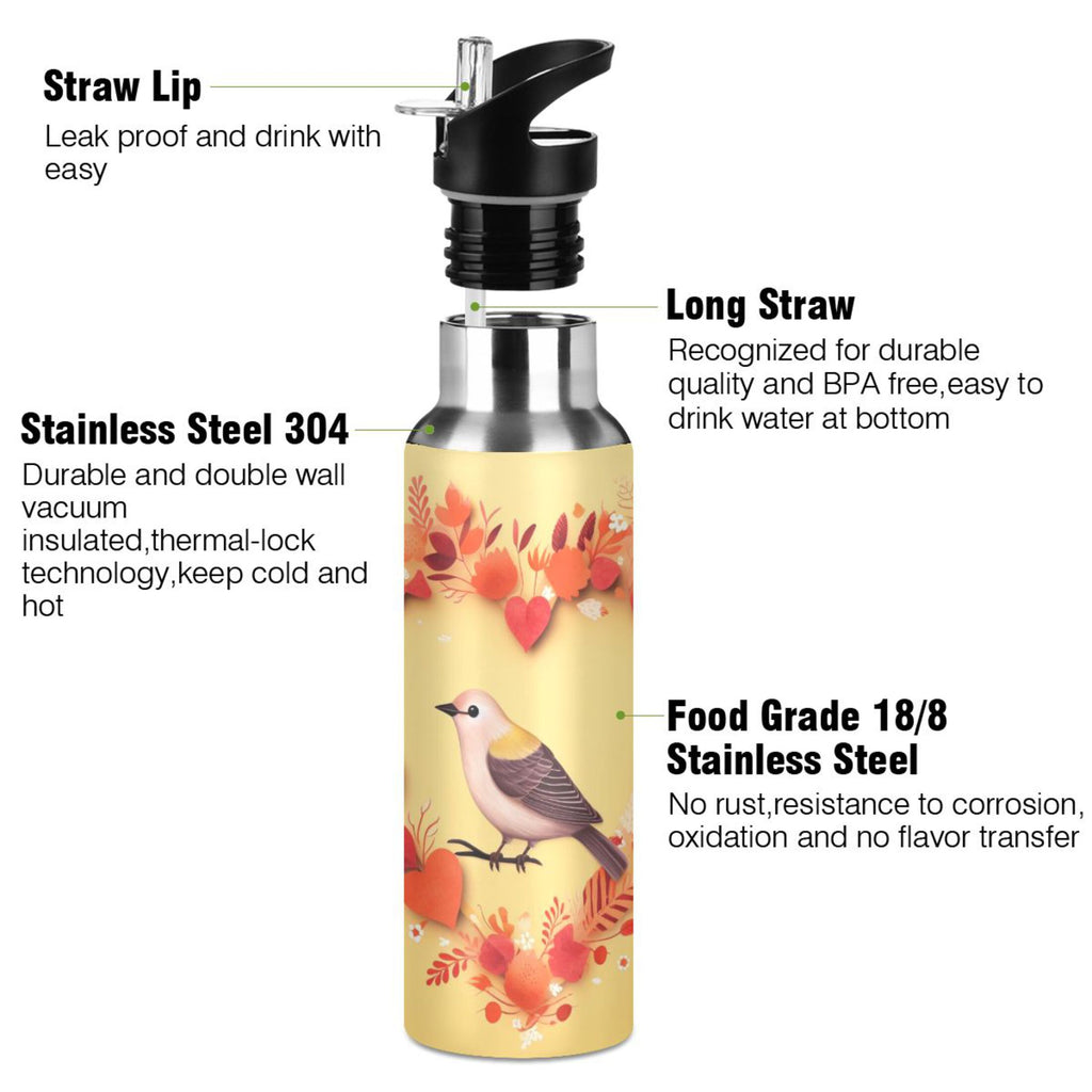 Insulated Stainless Steel Water Bottle with Straw Lid, 20 oz K251408