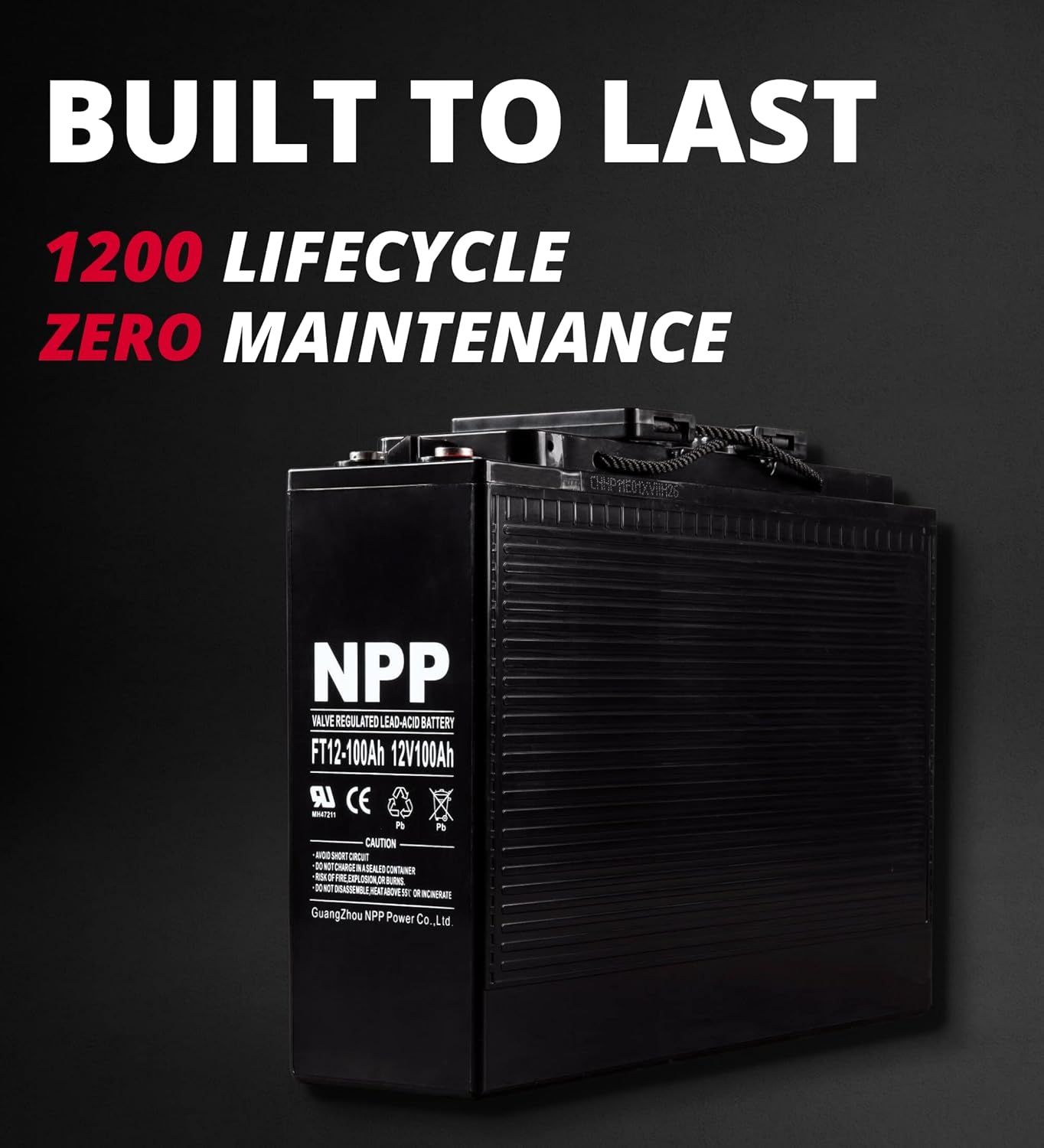 12V 150Ah Front Access AGM Deep Cycle SLA Battery (2 Pack) U39332