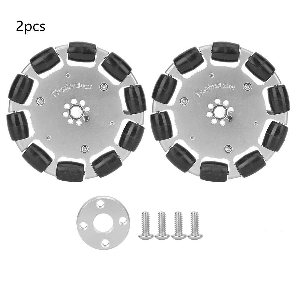 2Pcs 4 Inches Omnidirectional Wheel Set with Assembly Pad B821124