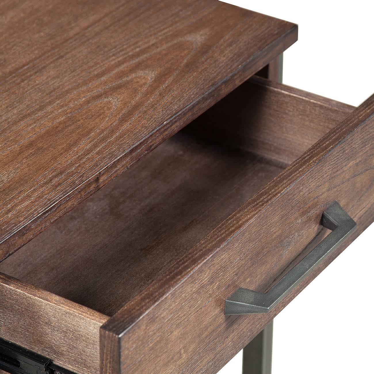 Industrial Style Wood Side Table I10390