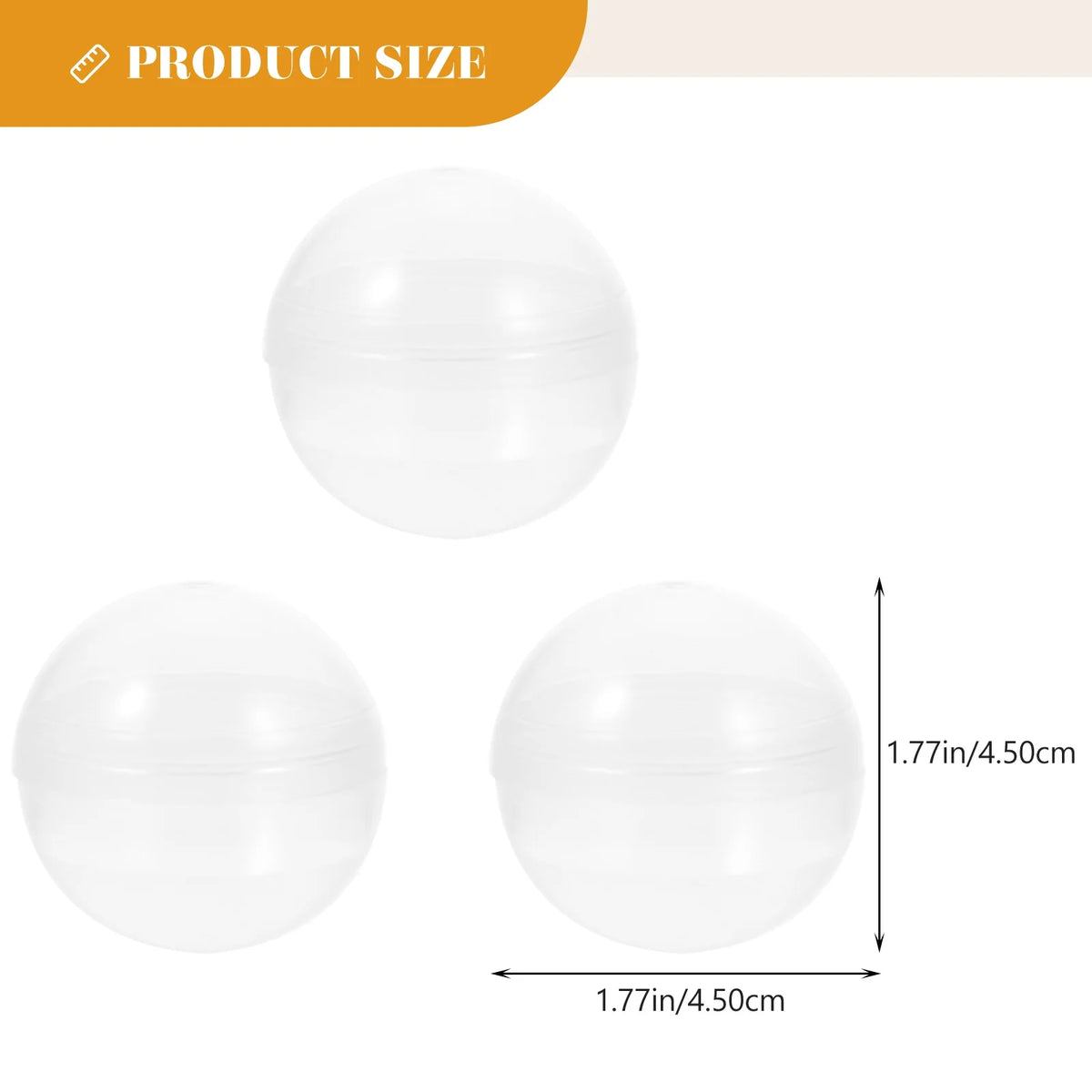 200 pcs Clear Plastic Fillable Balls U683277