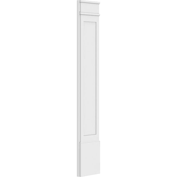 Flat Panel PVC Pilaster with Decorative Capital & Base (Pair) A643