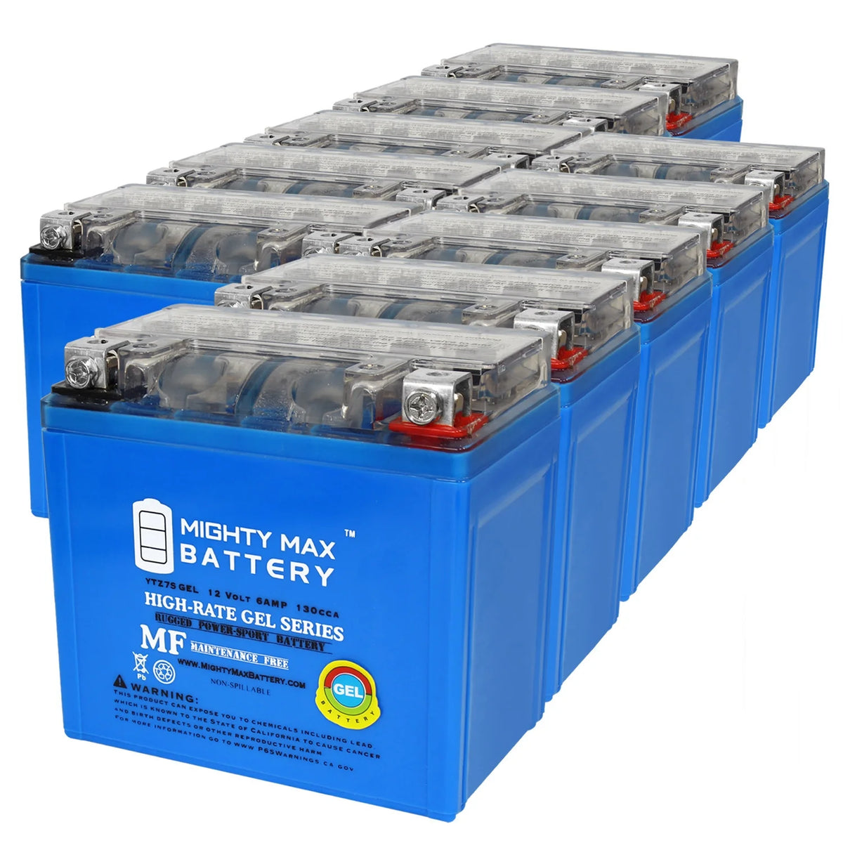 12V 6AH GEL Replacement Battery - 10 Pack B37880
