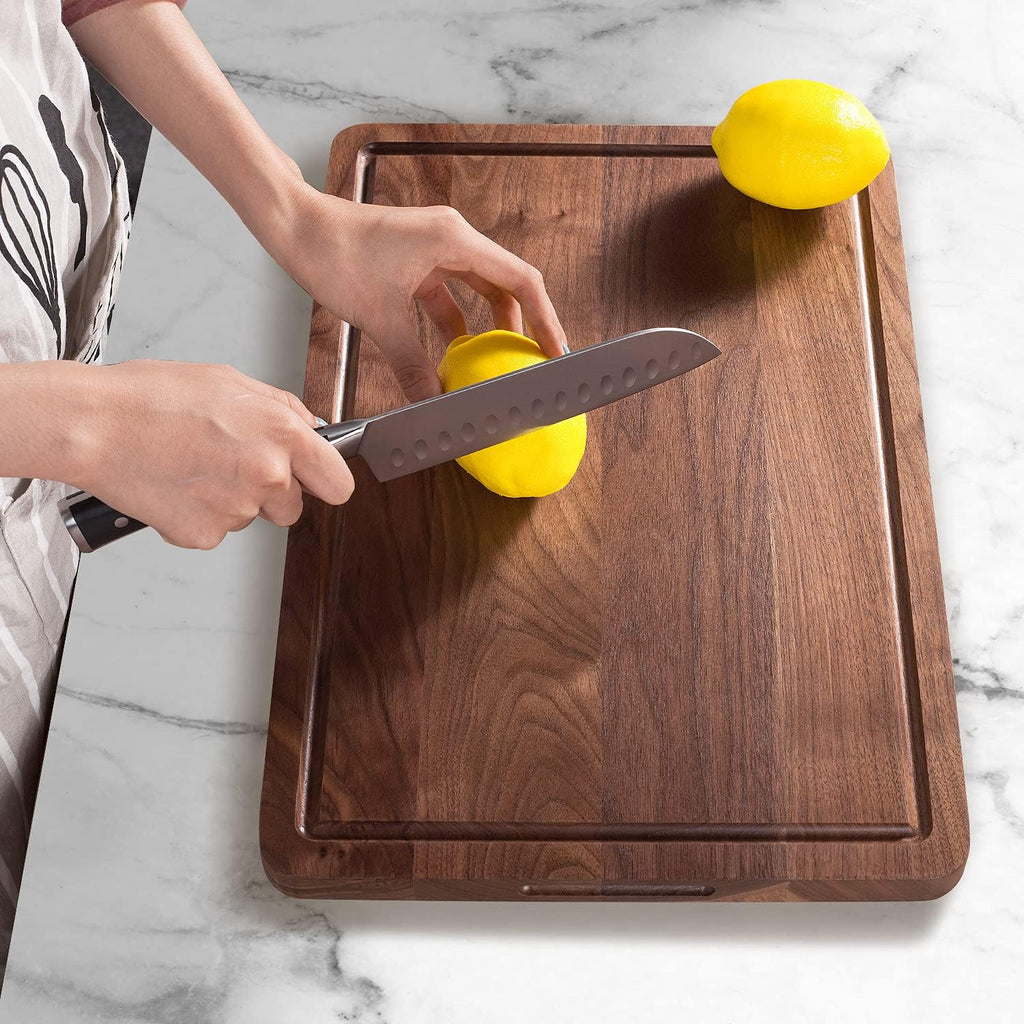 Walnut Wood Cutting Board with Juice Groove, Pack of 2 W634020