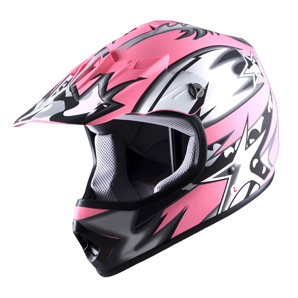 Matt Pink Kids Motocross Helmet O679716
