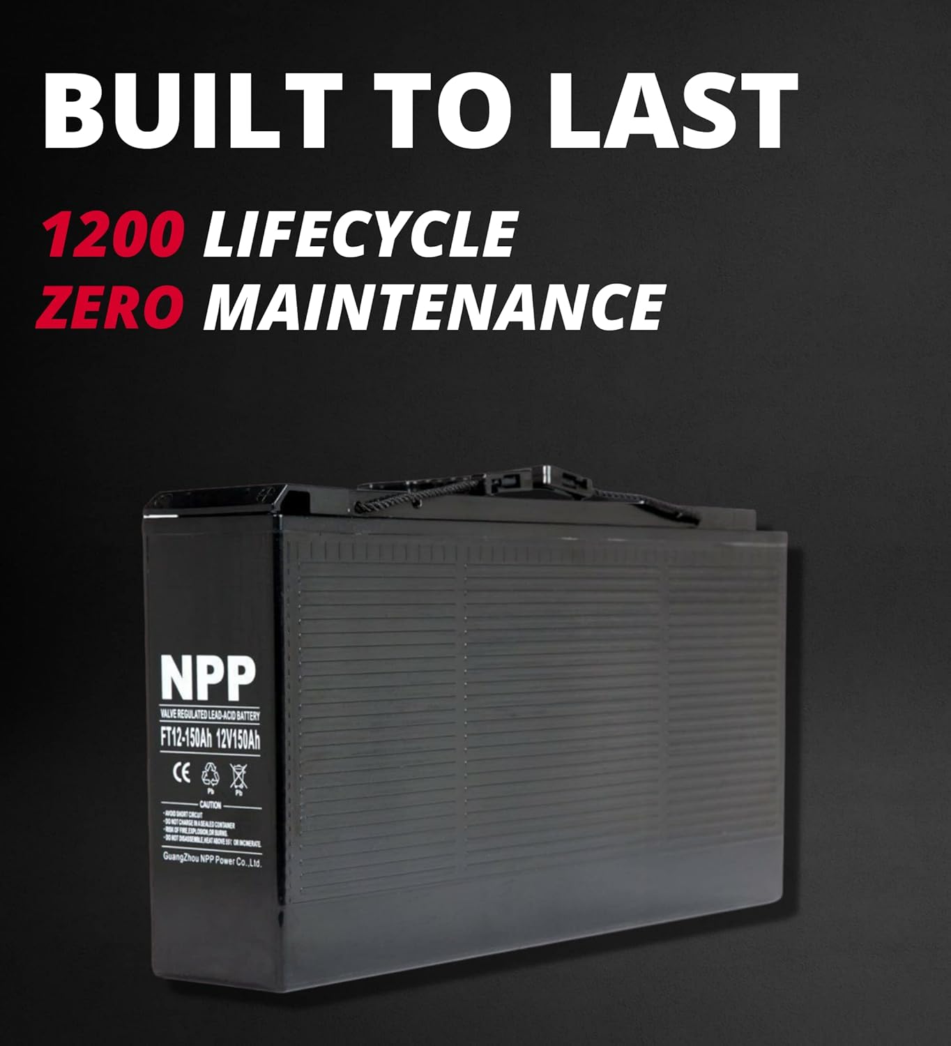 12V 150Ah Front Access AGM Deep Cycle SLA Battery (2 Pack) U39332