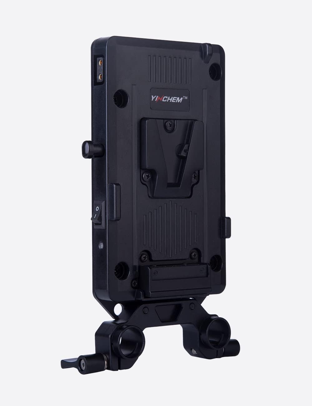 V Mount Battery Plate Adaptor with 15mm Rod Clamp, D-tap, USB, DC Outputs & LP-E6 Dummy Battery F845539