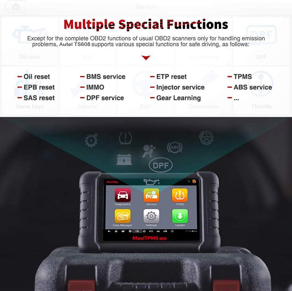TPMS Diagnostic Scan Tool with Complete TPMS Functions R1755