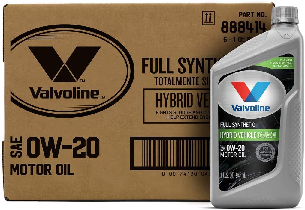 Hybrid Vehicle Full Synthetic SAE 0W-20 Motor Oil, Case of 6 O212641