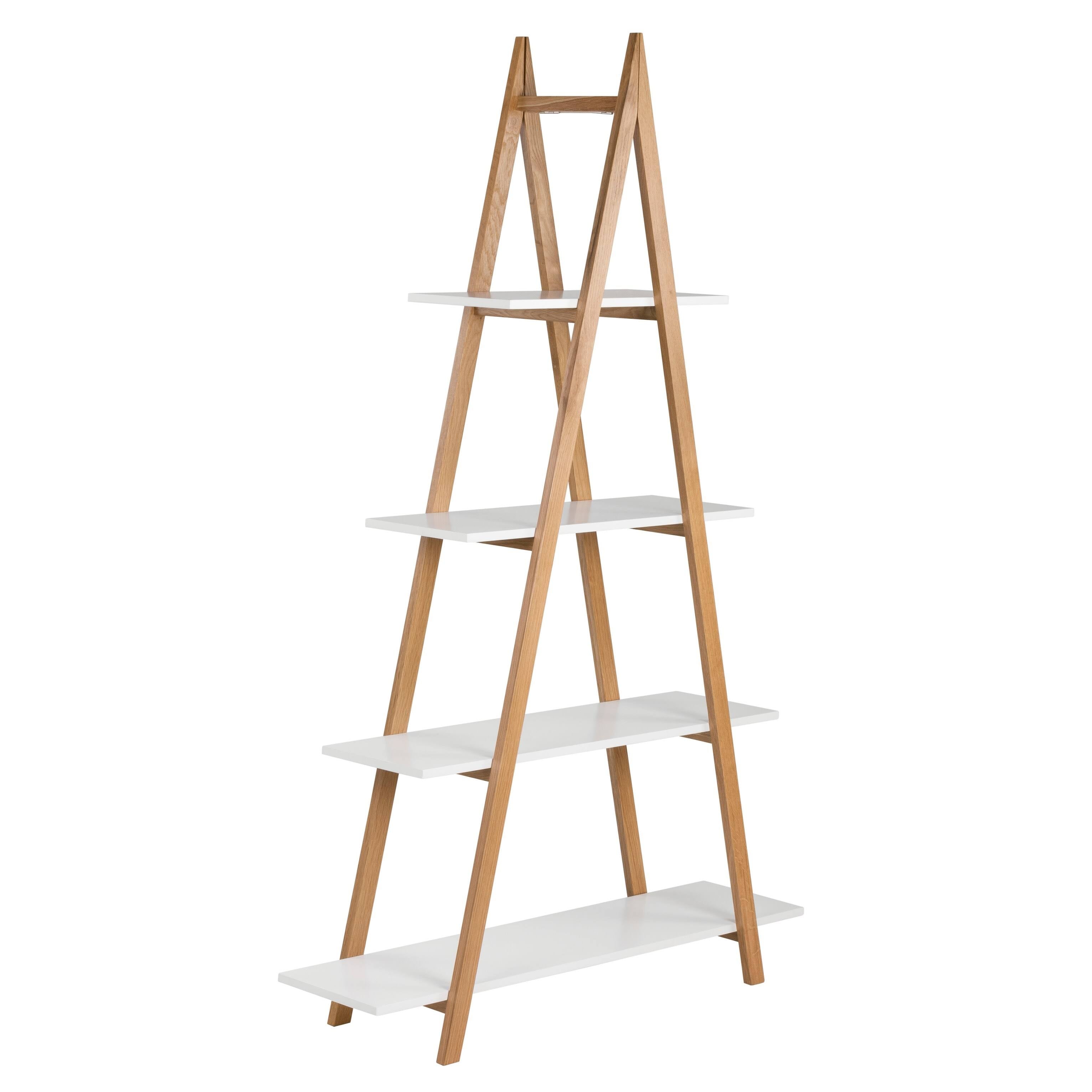 Oak/White Ladder Bookshelf B259415