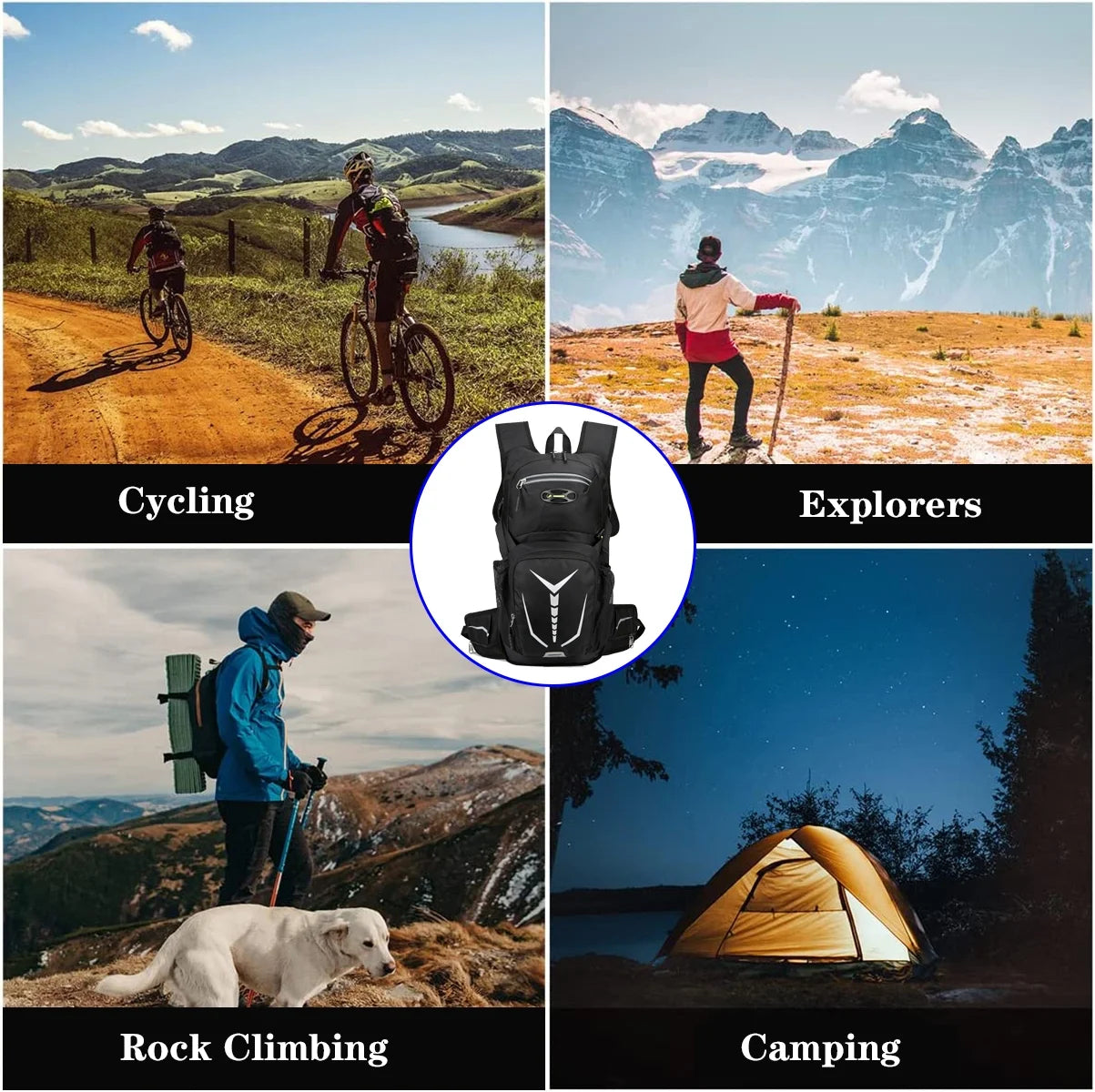 2L Water Bladder Hydration Backpack Q70391