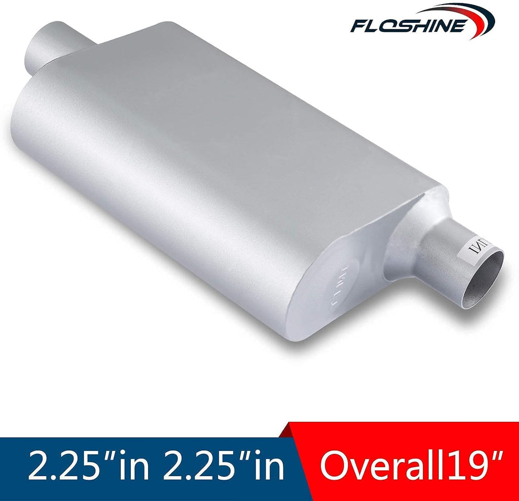 Dual Chamber 2.25 inch Inlet/Outlet Exhaust Muffler Pack of 2 F830717