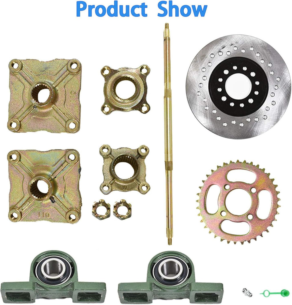 32 Rear Axle Kit with Brake Assembly and Sprocket Hub E852