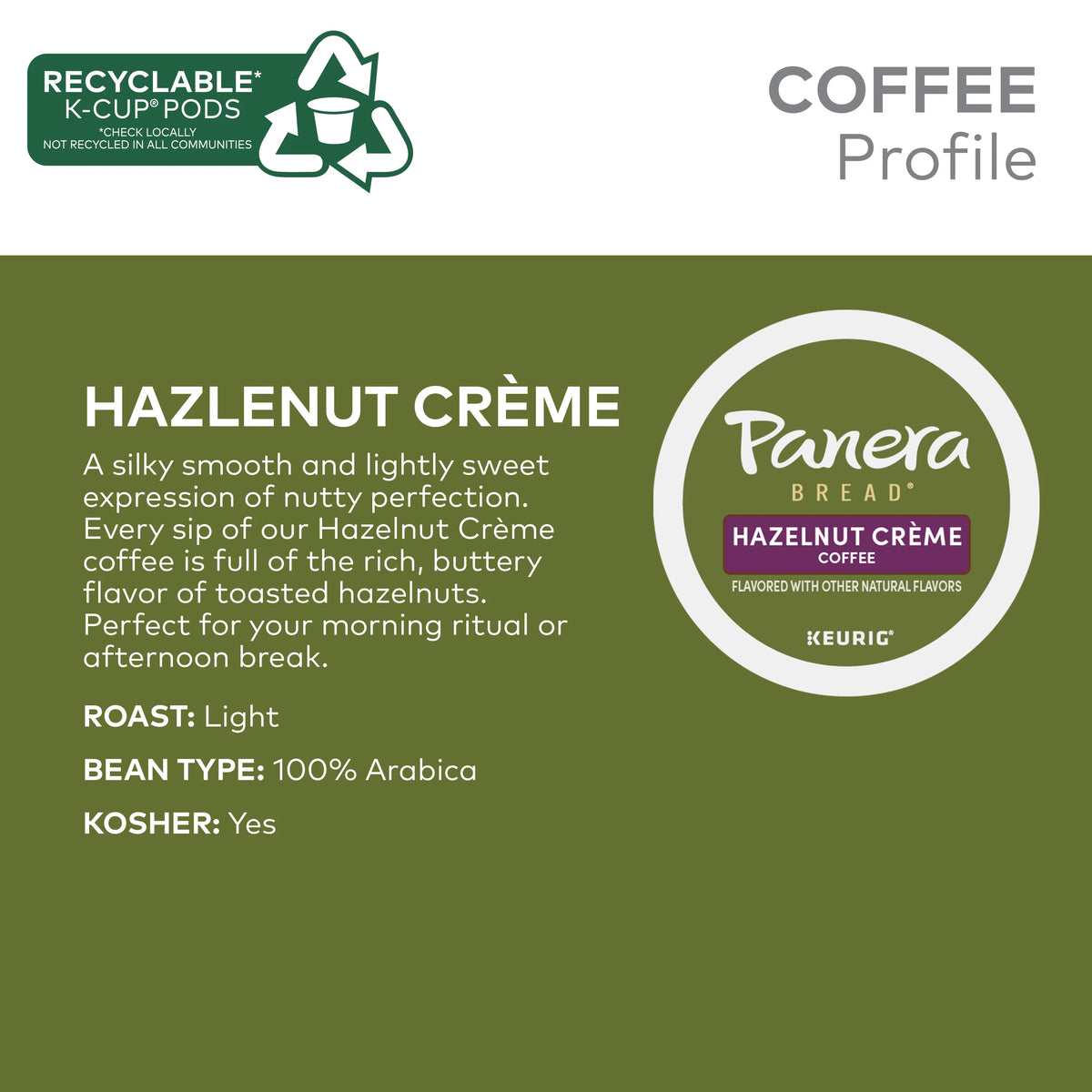 Hazelnut Creme Coffee, 24 Count K-Cup Pods U164