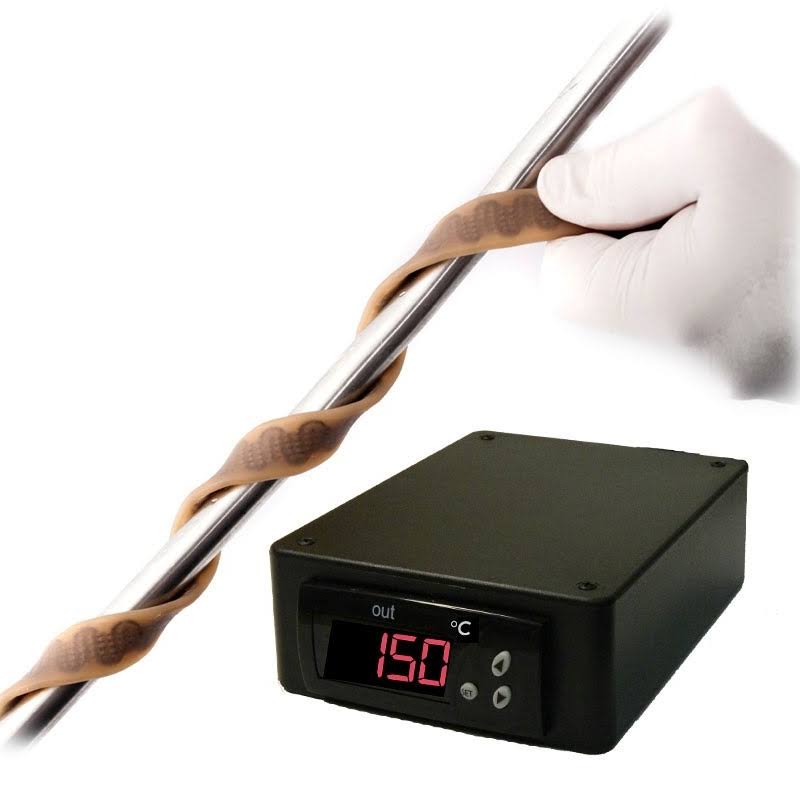 Silicone Rubber Heating Tape with Temp Controller, 1.0 in x 20 ft, 1075 Watts G399