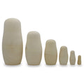 Set of 6 Unfinished Wooden Nesting Dolls 5.5 Inches P720053