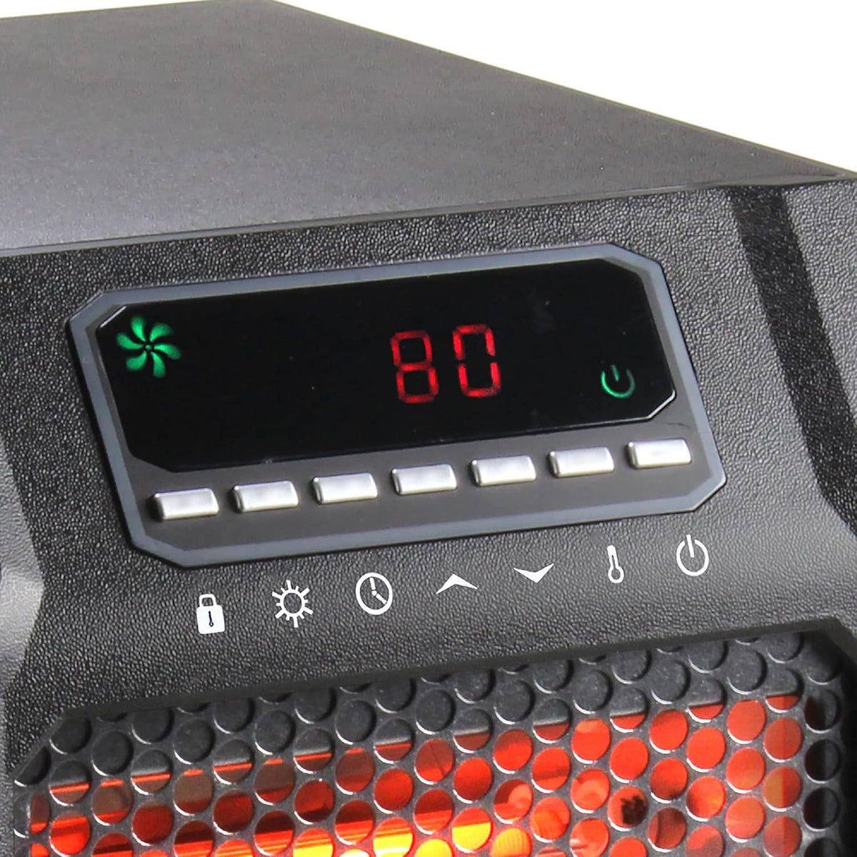 Black Quartz Infrared Space Heater with Remote Control W644