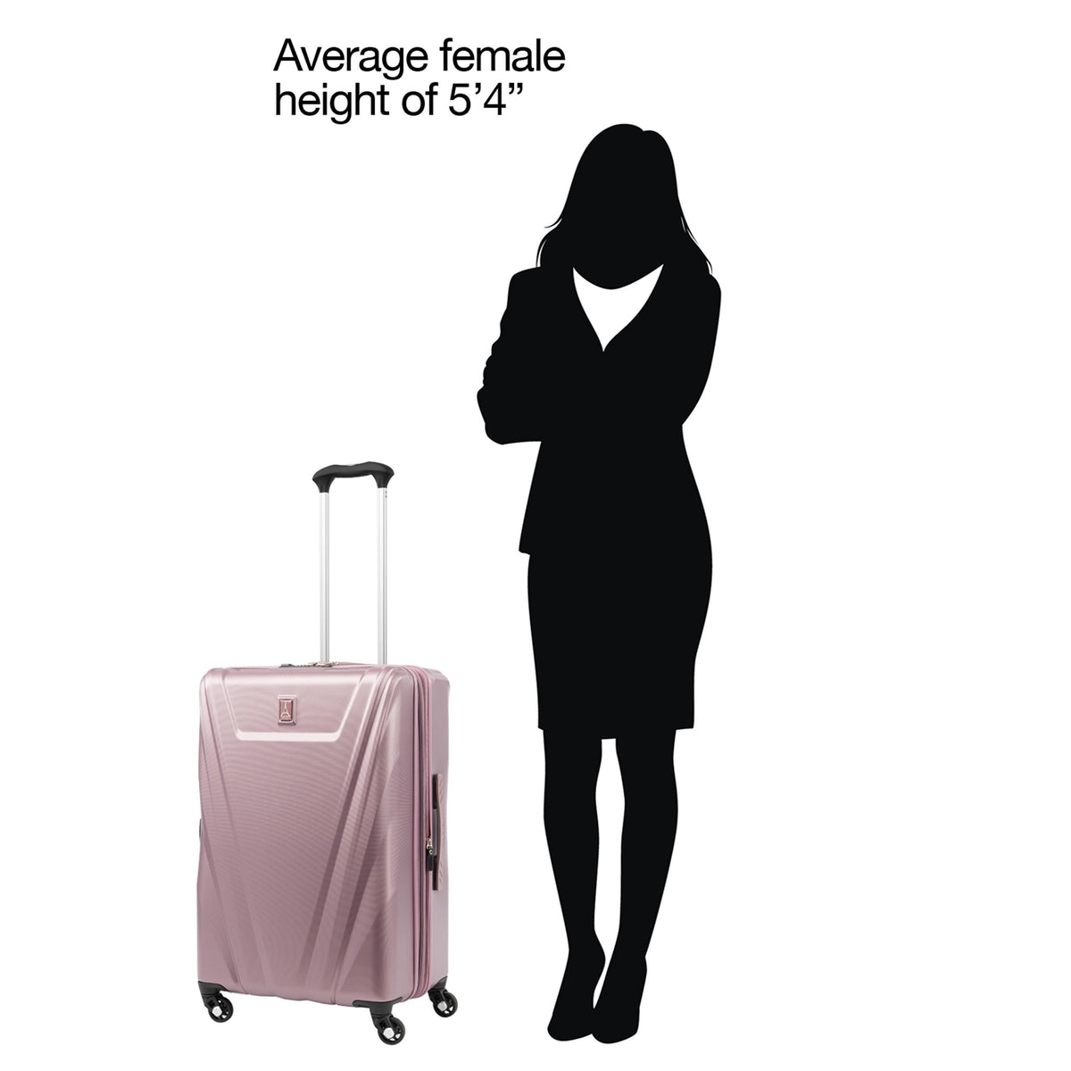 Dusty Rose Expandable Hardside Spinner Z5632