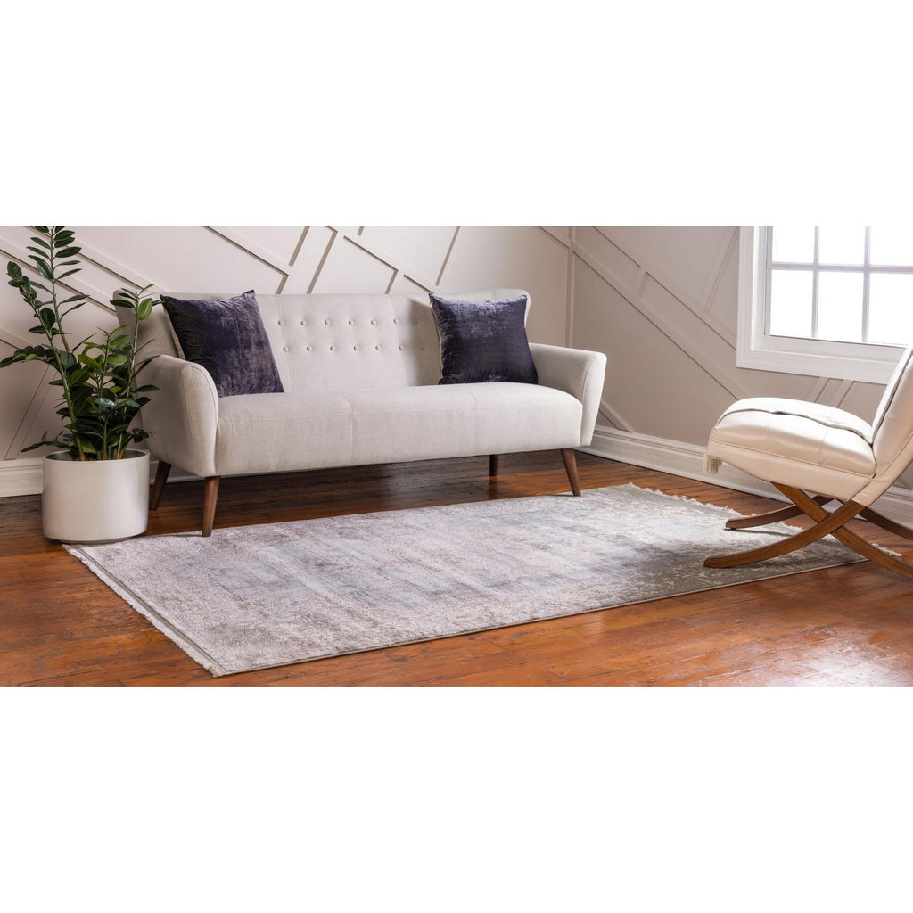 Light Green Area Rug 4'x6' Z83886