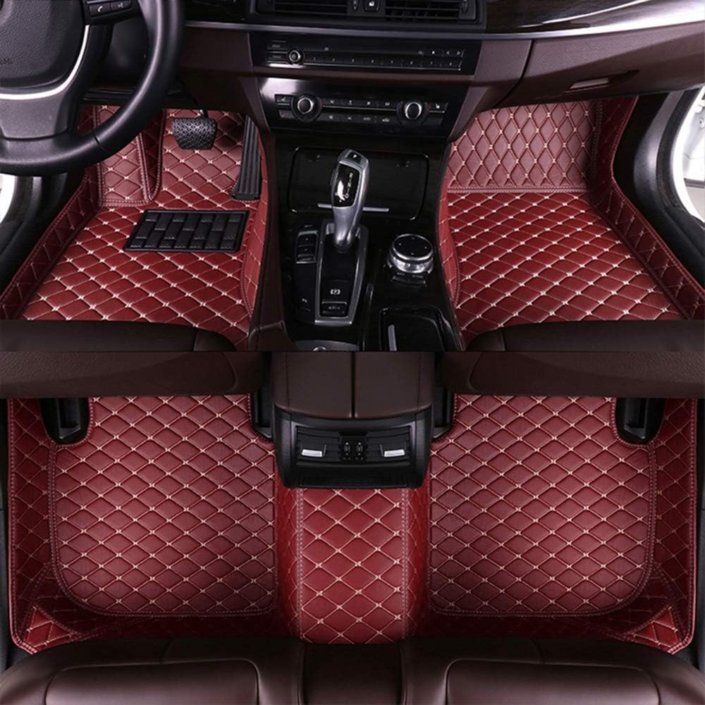 Beige XPE Leather Full Surrounded Car Floor Mats O912321