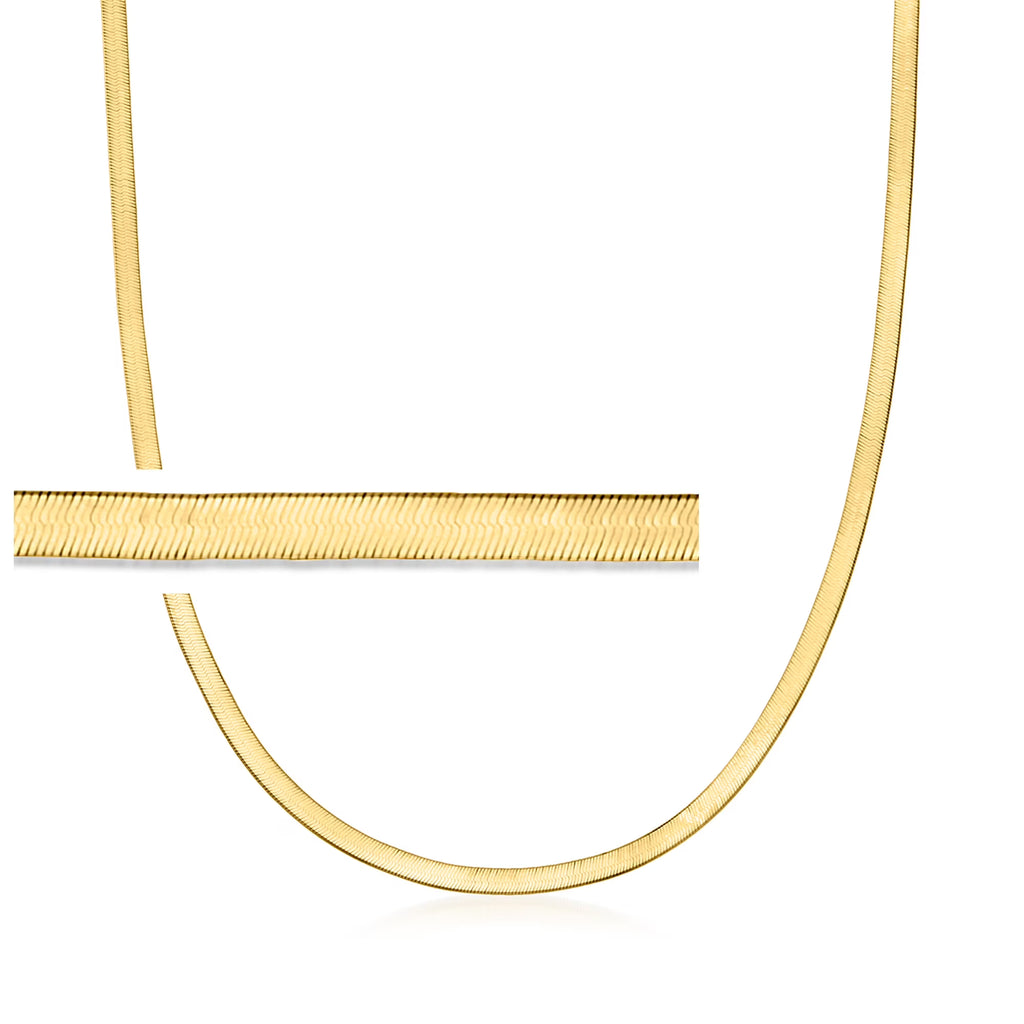 14kt Yellow Gold Herringbone Necklace W301552