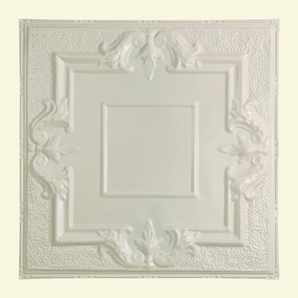 Antique White Nail-up Tin Ceiling Tile G79389