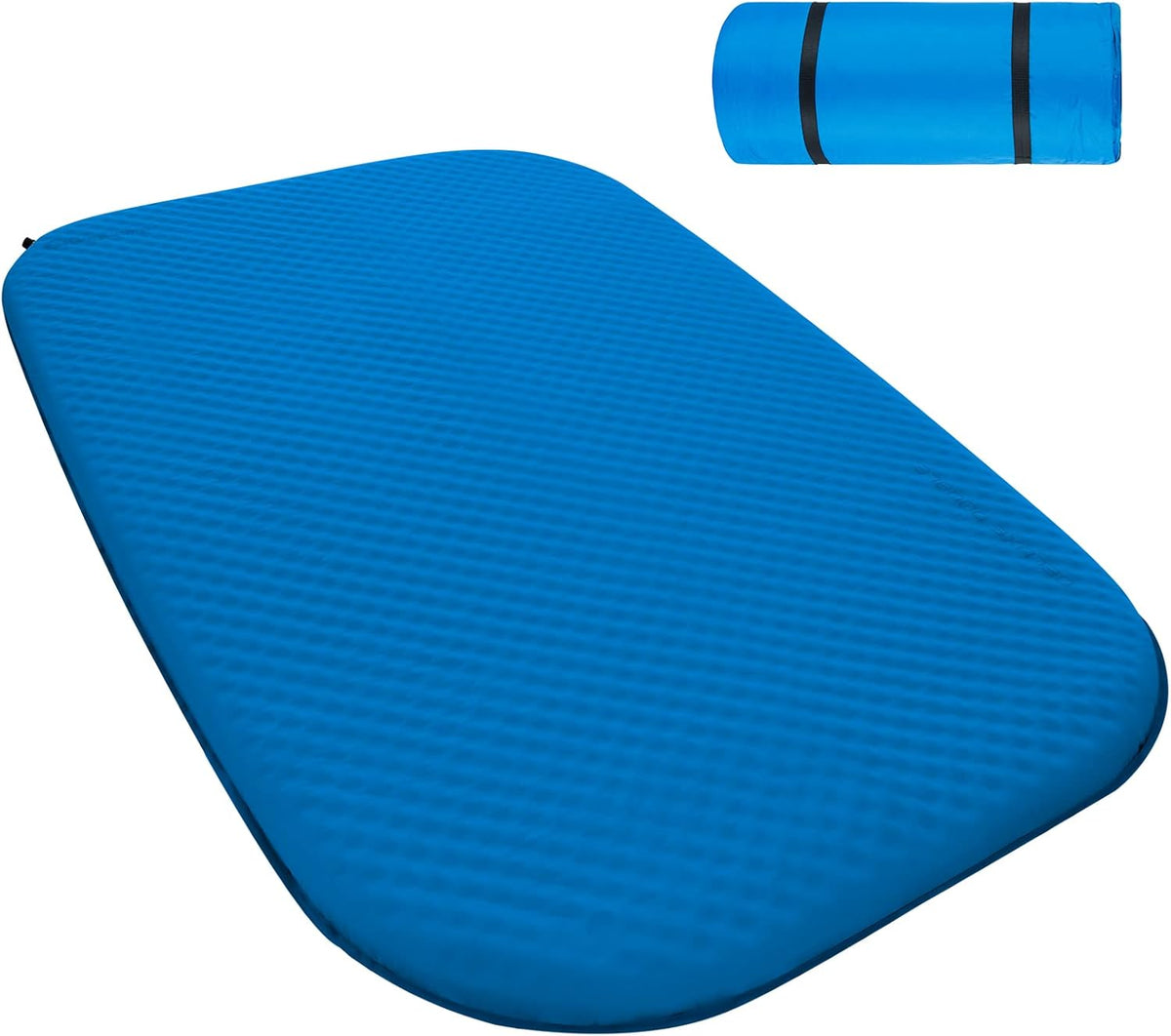 Blue Self Inflating Insulated Camping Sleeping Pad A7034