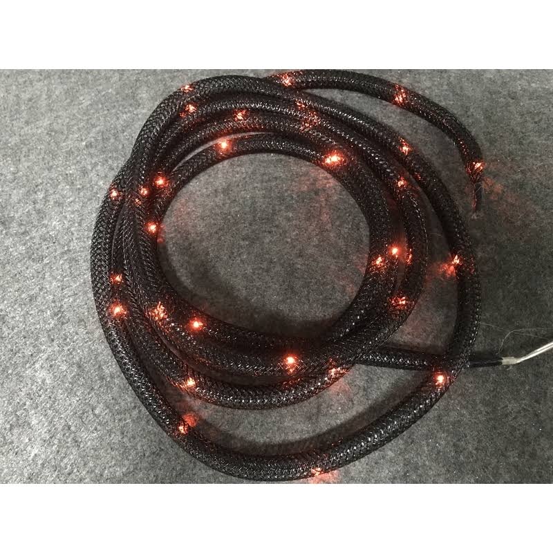 Black Mesh Rope Micro Dot LED Lighted Orange Halloween 36 Lights - Case of 9 F375