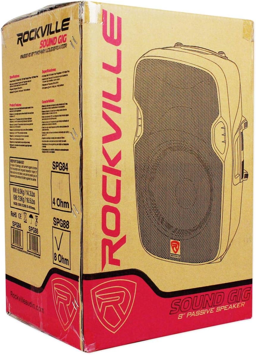 8 Passive 800W PA Speakers ABS Cabinet 8 Ohm T916161