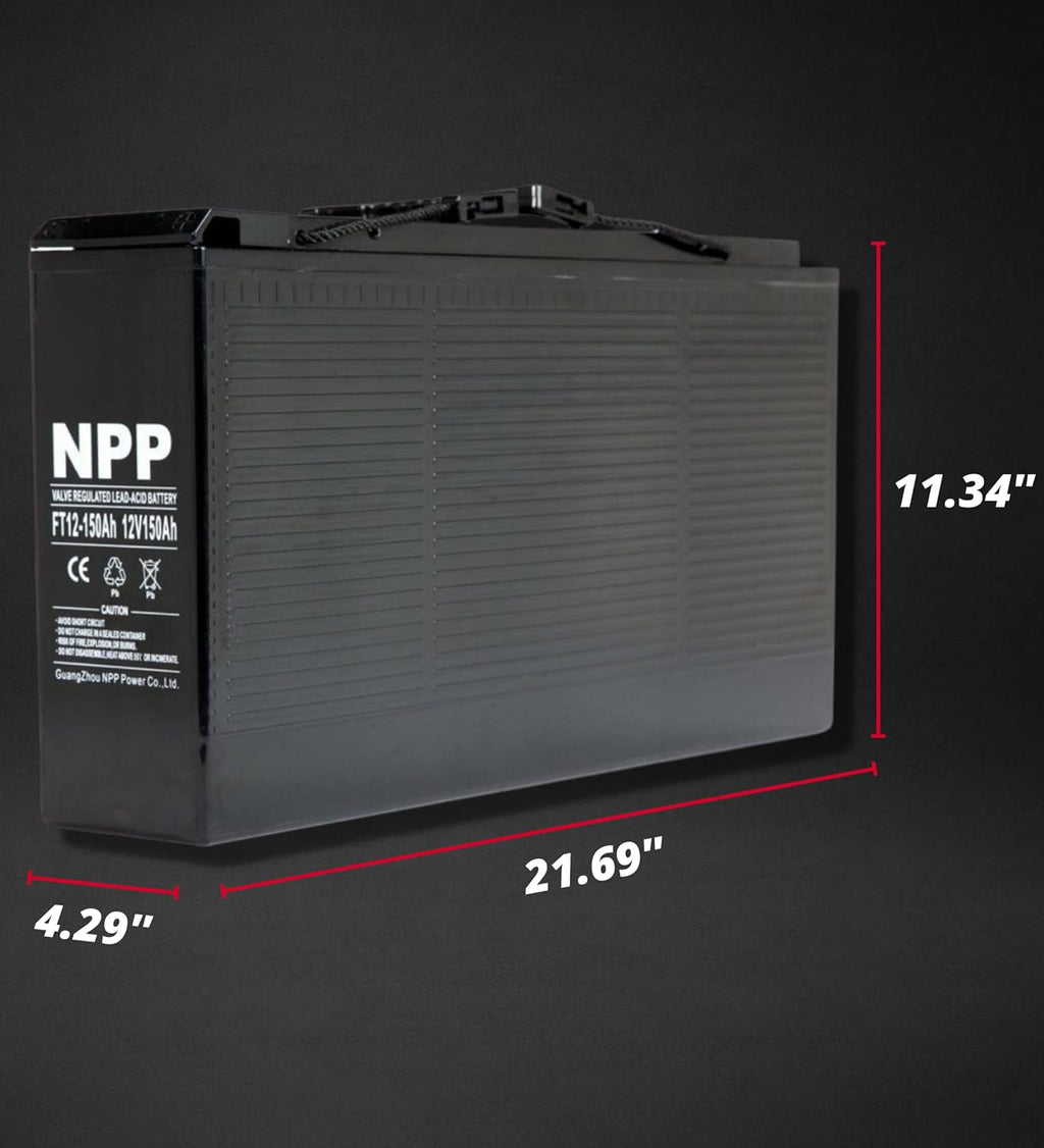 12V 150Ah Front Access AGM Deep Cycle SLA Battery (2 Pack) U39332