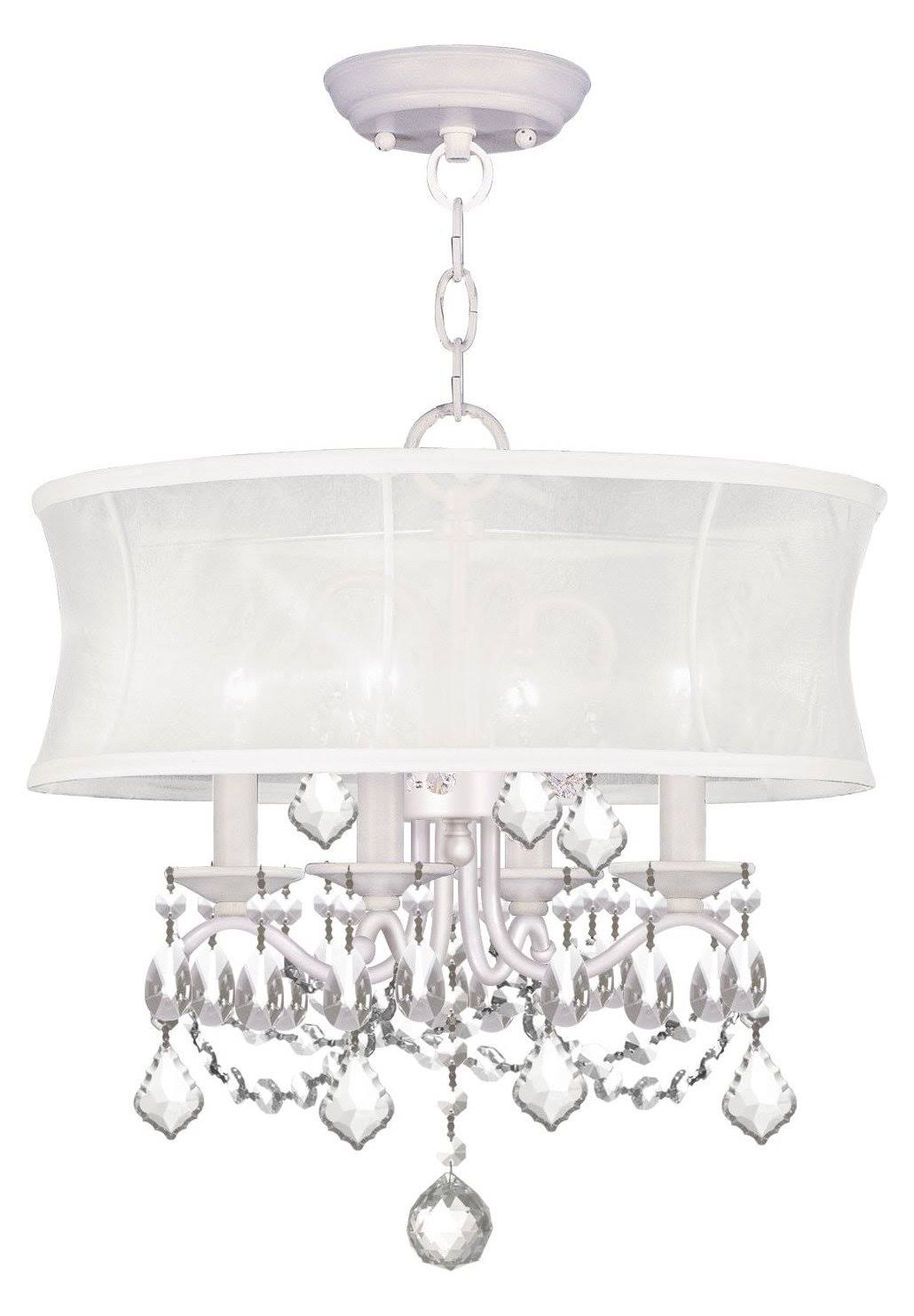 White 4 Light Convertible Chain Hang Ceiling Mount U547