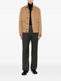 Lardini button-up ribbed-trim jacket